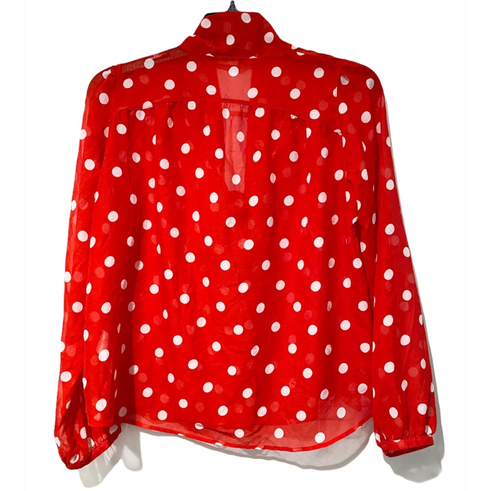 Red polka dot top. - Picture 2 of 3